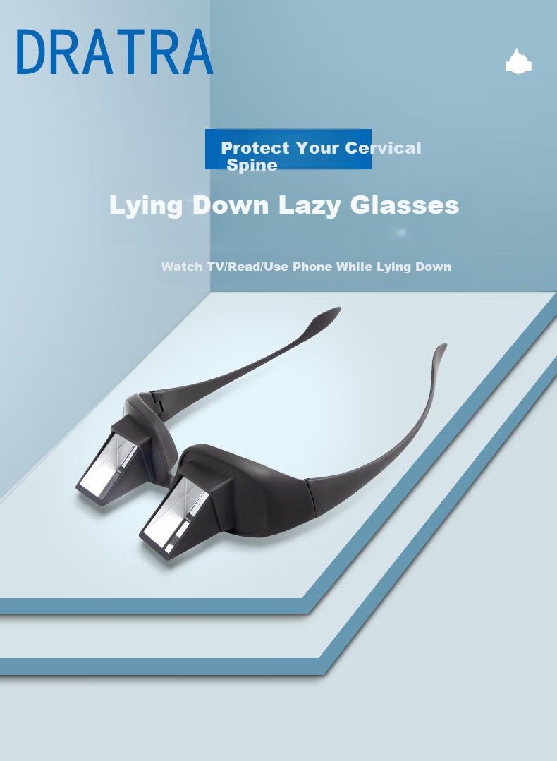 DRATRA Lazy Glasses Multifunctional Reclining Reading And TV Viewing Reflector Mirror Ultra-Light Flat Lying Watch Shows Gadget 1
