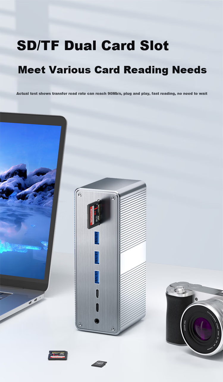 Acer Type-C Vertical Expansion Dock, HDMI/VGA High-Definition Screen Mirroring, 4K Gigabit Ethernet Port Adapter, USB 3.0 Hub, Compatible with IPad And Tablets, Thirteen-In Expansio 9