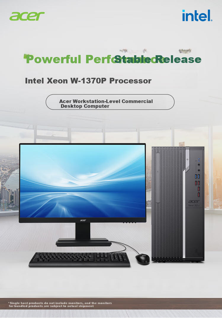 Acer Shangqi High-Performance Desktop Computer Host, Intel Xeon (W-1370P, 16GB RAM, 512GB SSD), AI Modeling High-Performance Custom Versio 1