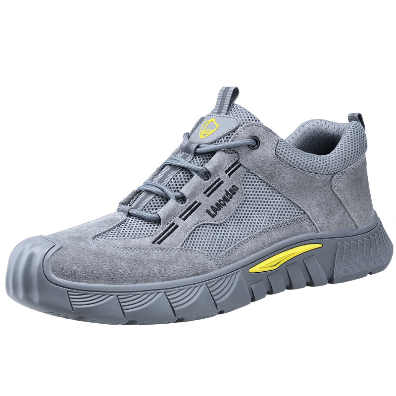 BlueOwl Shield Men's Summer Breathable Lightweight Anti-Smash Steel Toe Anti-Puncture Comfortable Non-Slip Work Shoes D0266FN-1 Size 40