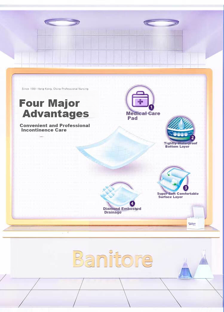 Banitore Care Pad, Waterproof XL Size 60 Pieces (Size 60*90cm), Adult Care Pad, Urine Pad, Care Pad 5