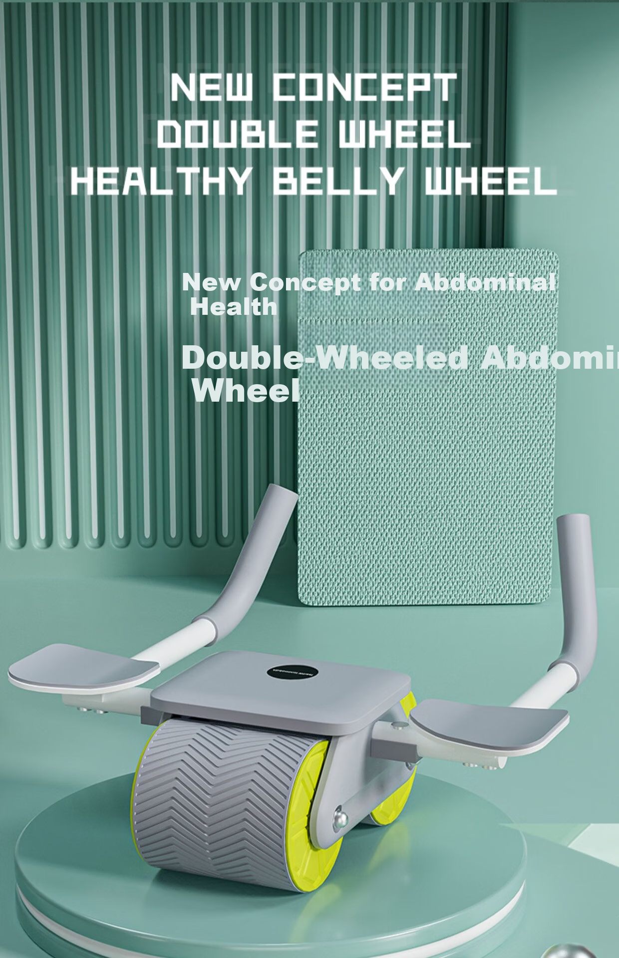 INVUI Ab Wheel with Elbow Support, Automatic Rebound Abdominal Wheel, Ab Exercise for Men And Women, Belly Fat Reduction Tool, Fitness Equipment 5