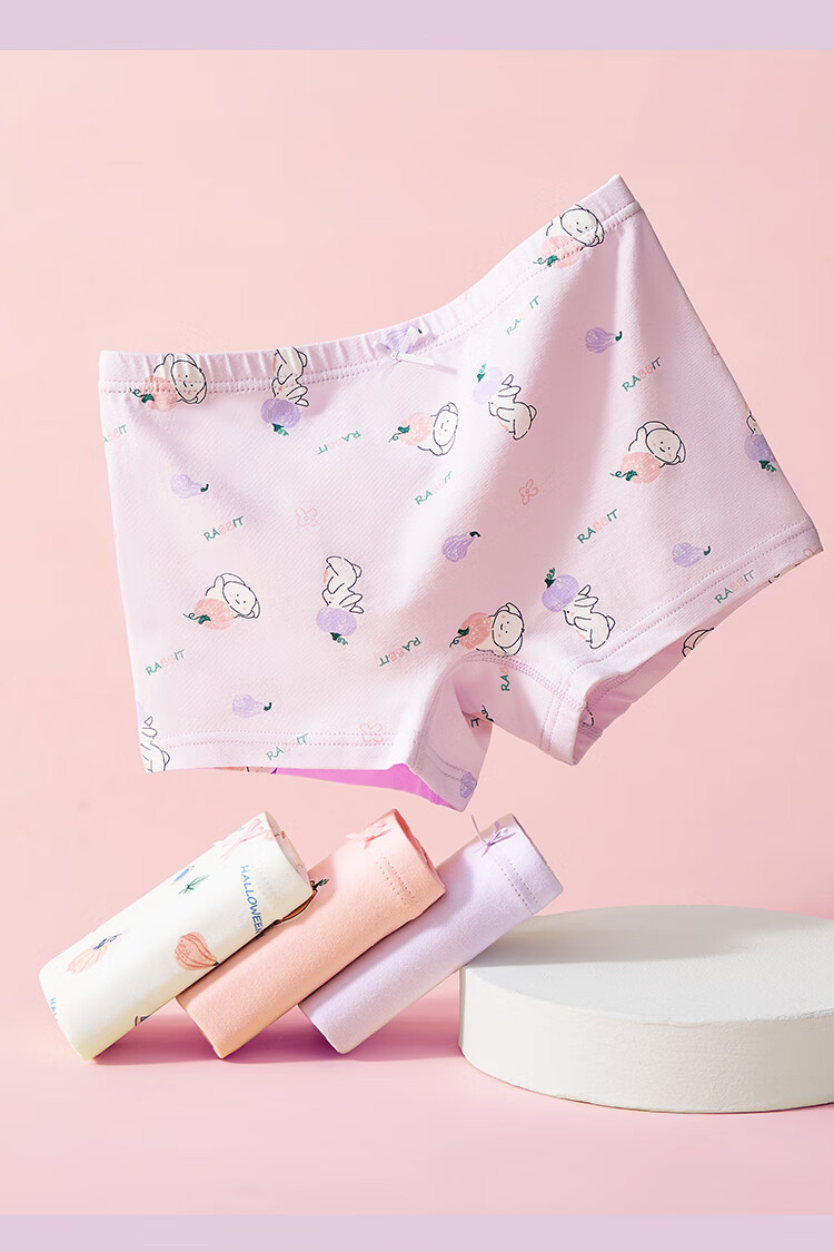 MiiOW [10A Antibacterial + Mulberry Silk Crotch] Girls' Summer Thin Breathable Boxer Briefs for Childre 11
