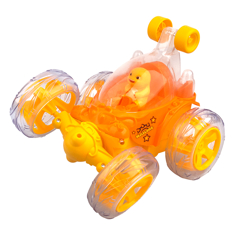 Babamama Remote Control Car Children's Toy Boys Milk Dragon Rolling Stunt Car Twisting Flip Truck Sound and Light Off-Road Birthday Gift