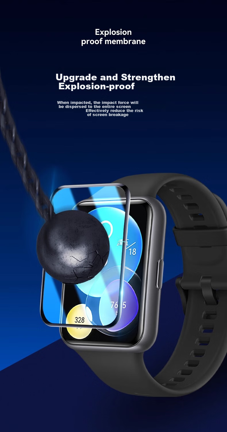 CHENSONG Hydrogel Heat-Bent Film Protective Cover for Huawei Watch Fit2, HUAWEI Smart Sports Watch Accessory Dial Heat-Bent Sticker 2