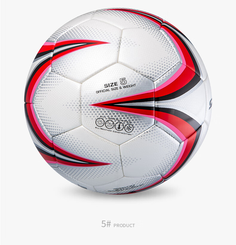Star Soccer Ball Size 5 for Adults And Youth Professional Competition Training Standard Ball SB4195TB-04 High Bounce Heat-Bonded 4