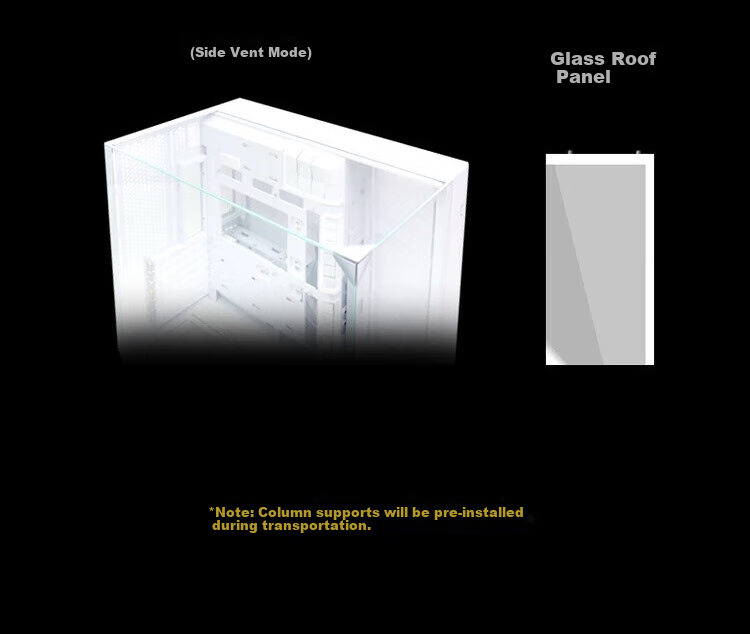 LIANLI Bao Haosuo O11 Vision Compact Seaside View Desktop Computer Case, White / Three-Sided Glass / Mid-Tower Case / ATX 6