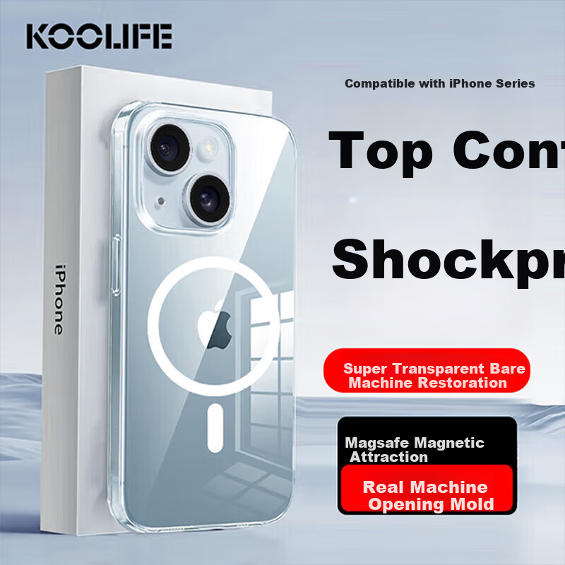 Чехол KOOLIFE для Apple iPhone 11, MagSafe, прозрачный, мягкий, ультратонкий, противоударный, простой дизайн