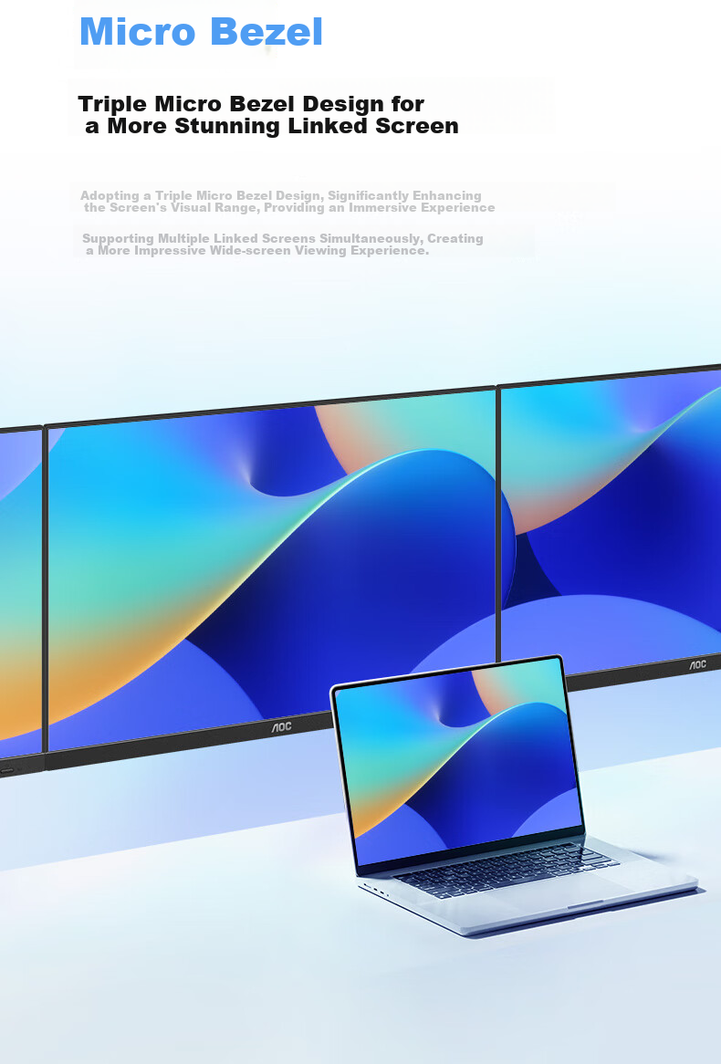 AOC Monitor, 2K 27-Inch IPS Computer Display Screen, Office Study Eye Protection Low Blue Light, Desktop Expansion Laptop Extension Screen Type-C 65W Q27E12C 9