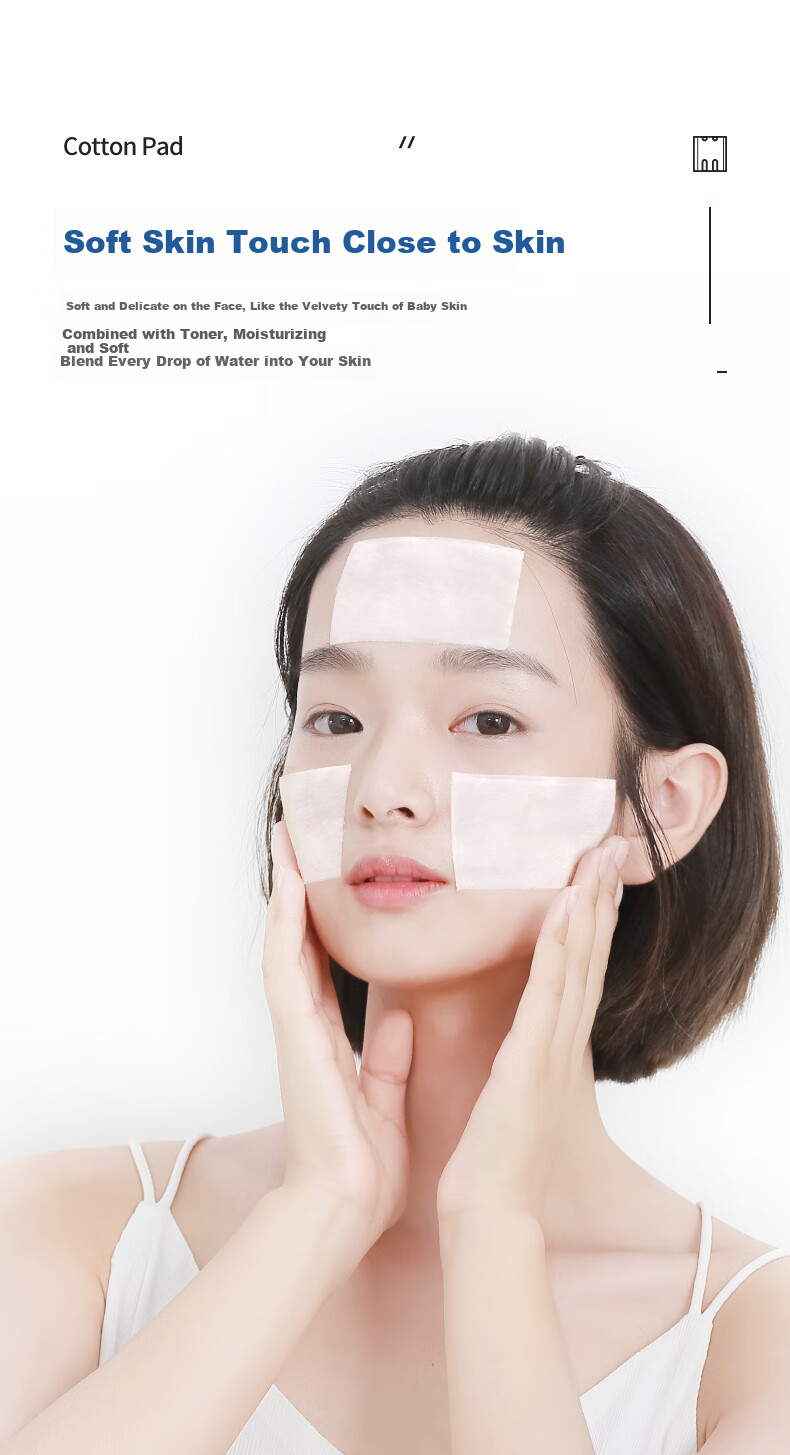 ITO Cotton Pads, 180 Pieces * 1 Pack, Double-Sided Three-Layer Wet Compress Water-Saving Makeup Remover Pads, Facial Cleansing Pads for Face And Eyes, Thick Versio 9