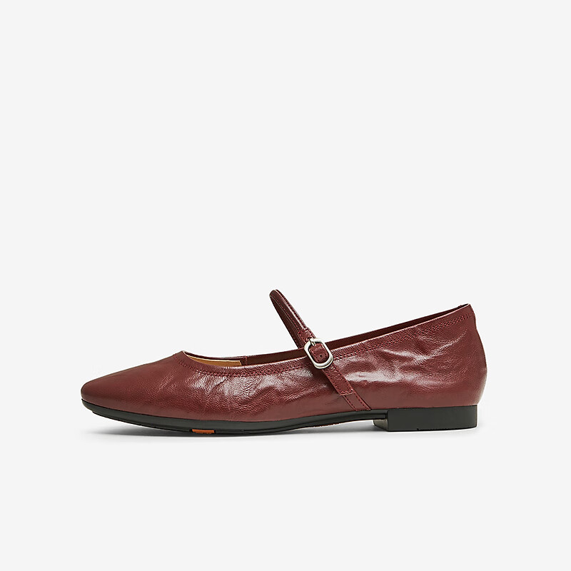 Bata Sheepskin Mary Jane Shoes for Women, New Spring And Autumn Style, Same As in Shopping Malls, Comfortable Soft Sole, Shallow Mouth Flats