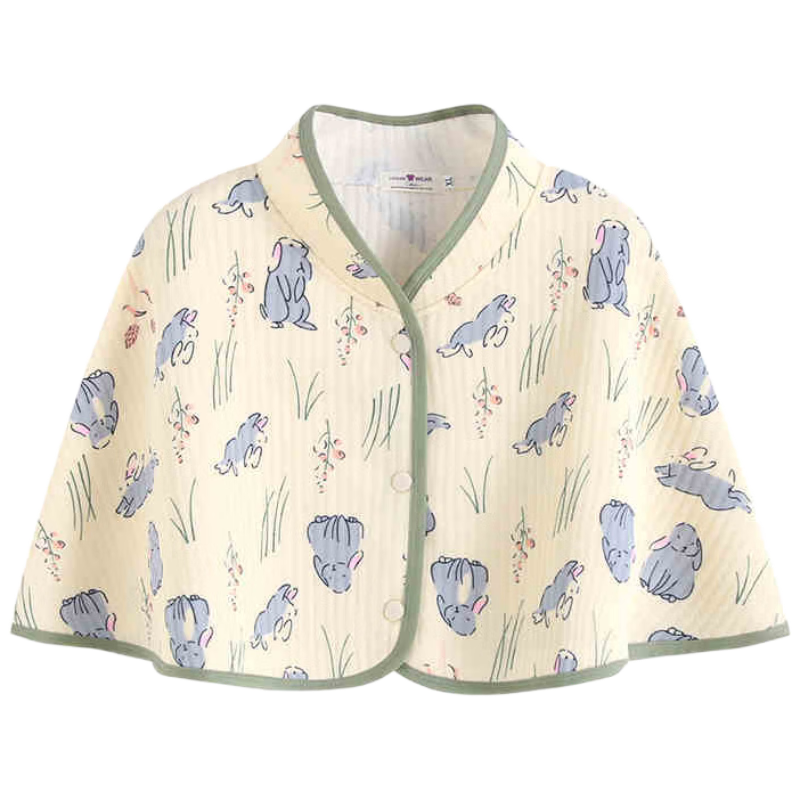 Aibaozi Postpartum Shoulder Warmer Autumn Winter Thickened Cold-Proof Maternity Nursing Shawl Wheat Ear Rabbit M432
