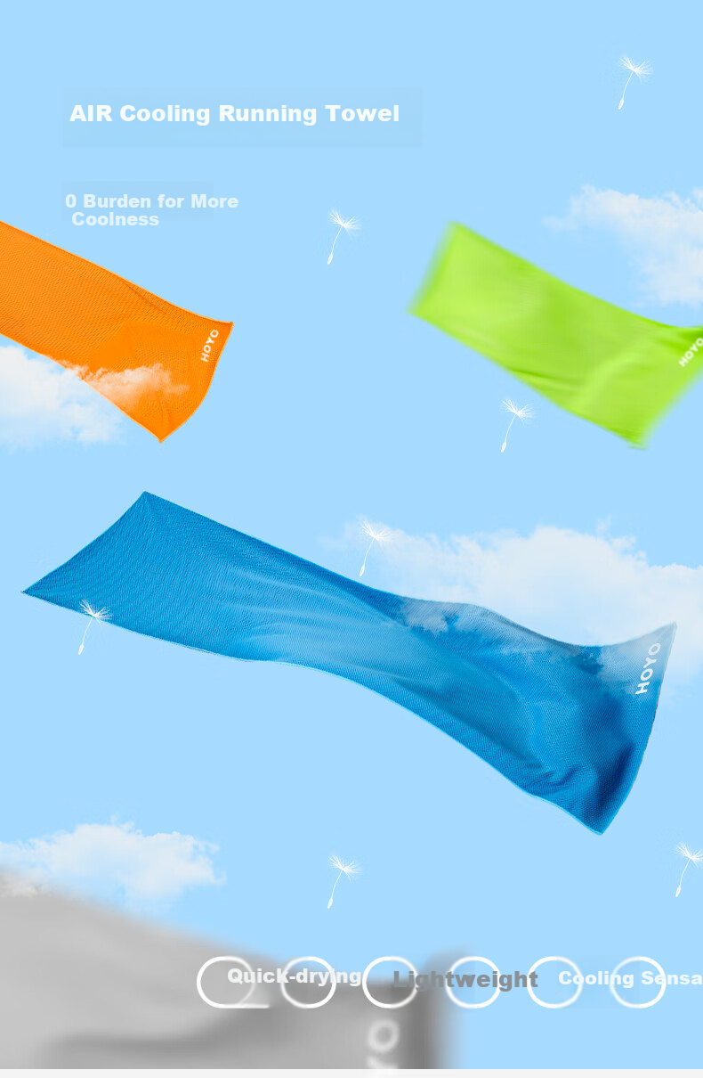 HOYO Japanese Cooling Sports Towel, Quick-Drying, for Fitness And Running, Sweat-Wiping Towel, Ice-Cooling Absorbent Military Training Sports Towel, Orange 1
