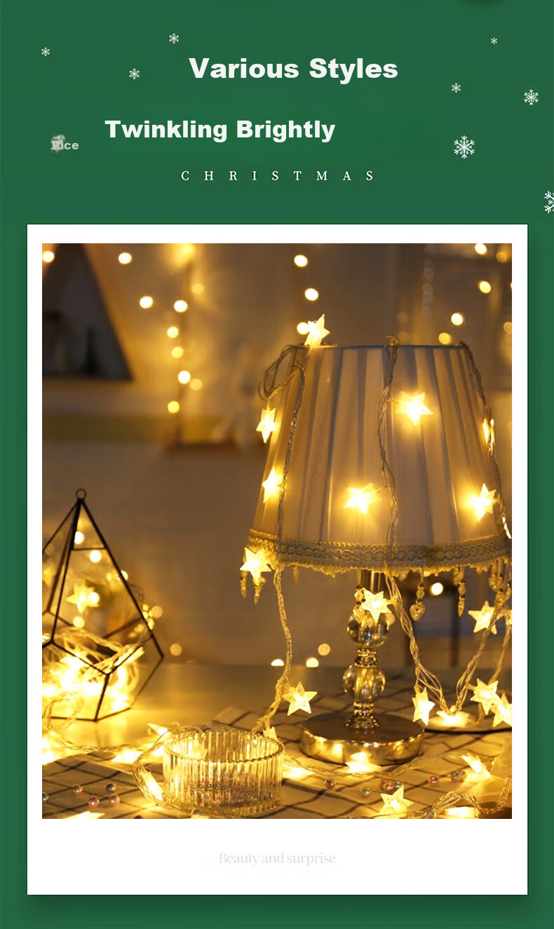 Duomeiyi Colorful Light Atmosphere Lamp, Birthday Scene Decoration, String Lights, Outdoor Waterproof Starry Sky LED Lights for Chinese New Year 5