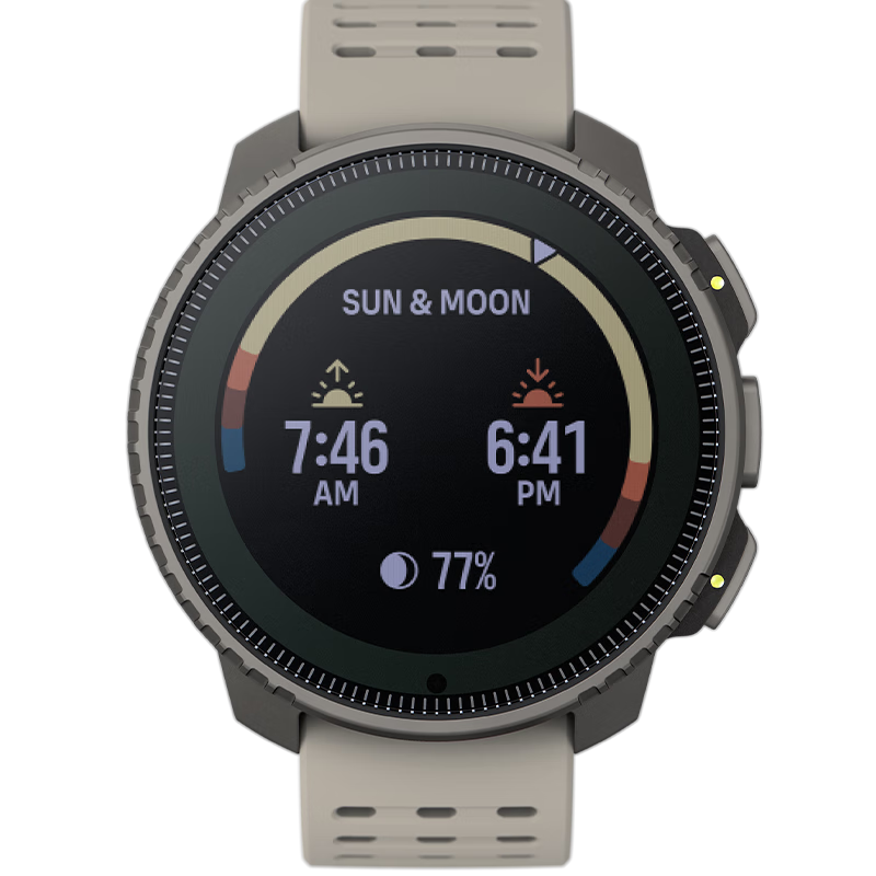 SUUNTO Vertical Outdoor Adventure Hiking Heart Rate Blood Oxygen Sports Smartwatch, Titanium Alloy, Sand White