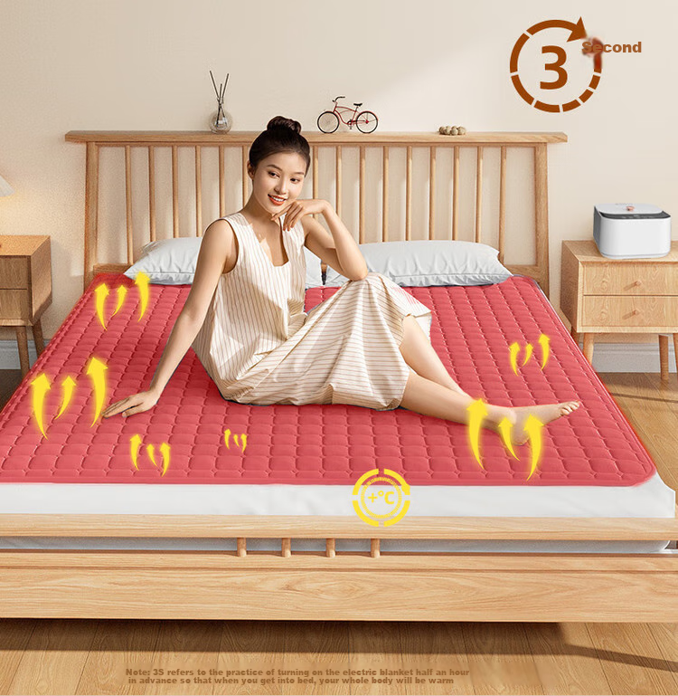 CHIGO [Separate Water And Electricity, Dehumidify And Mite-Proof] Double Graphene Water Heating Kang Electric Blanket Mattress Pad, 1.5x1.8 Meters 7
