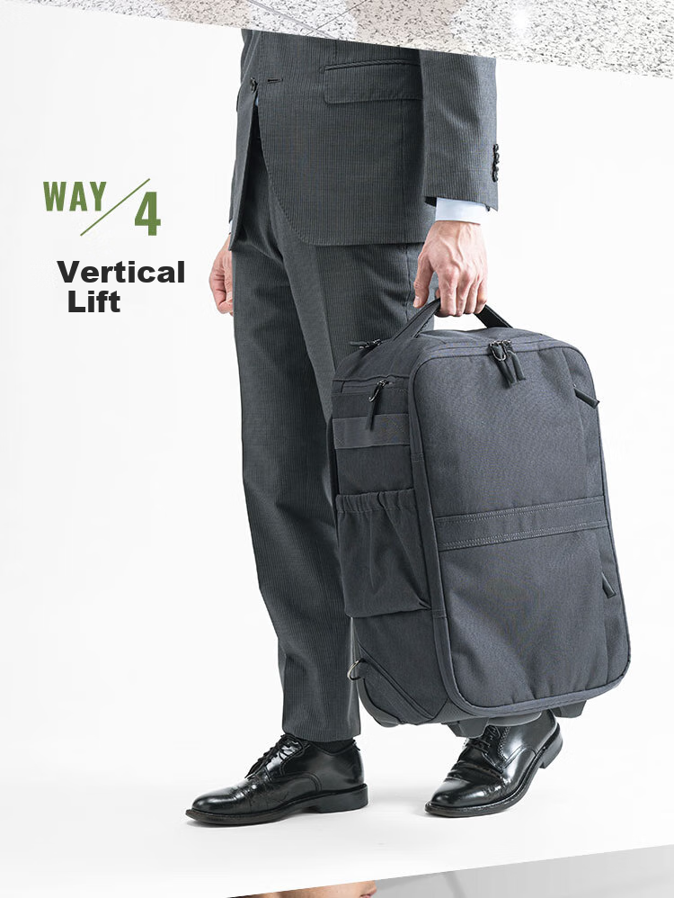 SANWA Multifunctional Pull-Back Backpack with Wheels, Business Backpack, Luggage Bag, Travel Bag, Carry-On Approved, 22 Liters 7