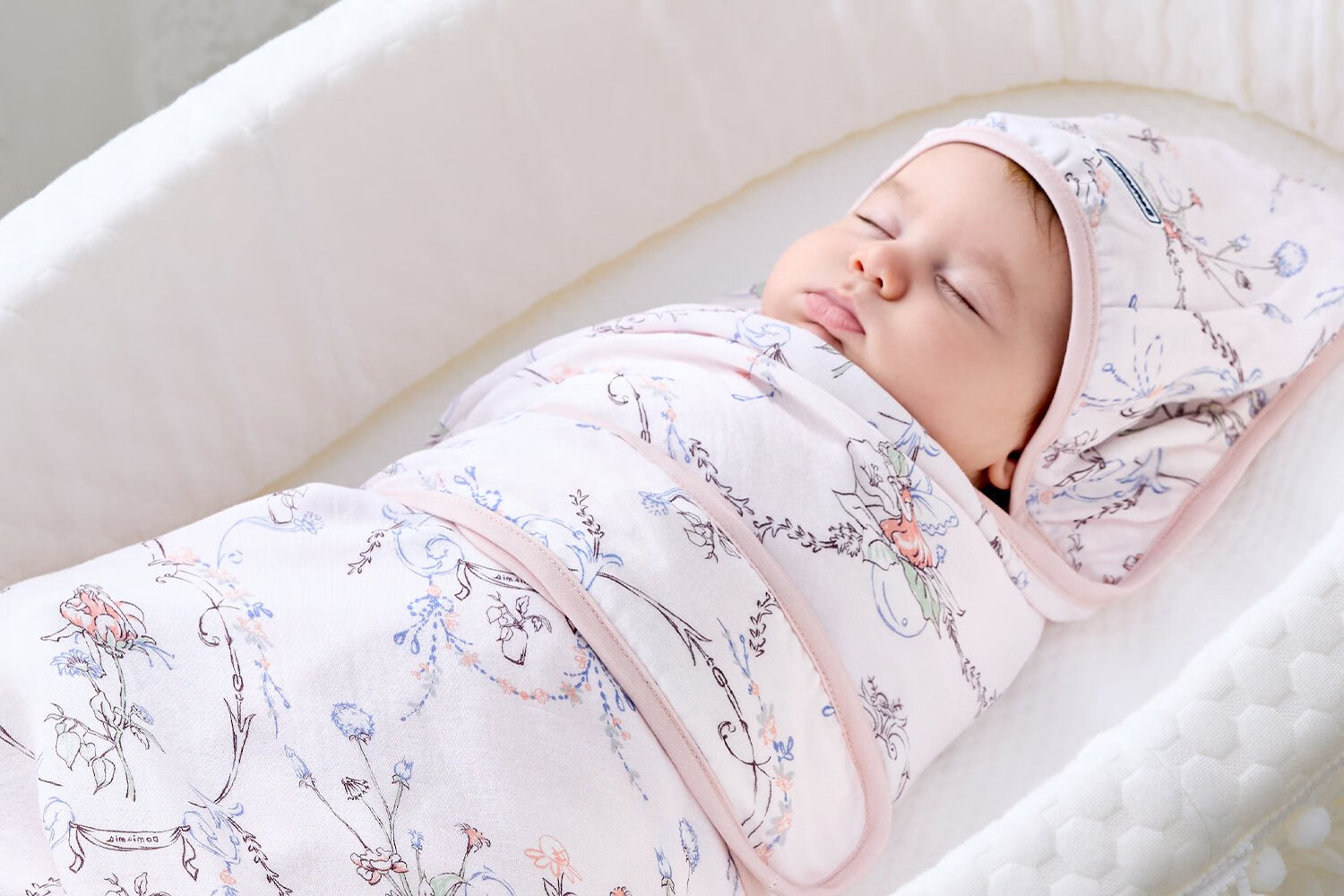 DOMIAMIA Baby Swaddle, Newborn Wrap Blanket, Infant Swaddling Cloth, Anti-Startle Spring And Autumn Gauze Swaddle, Newborn Mummy Wrap 22