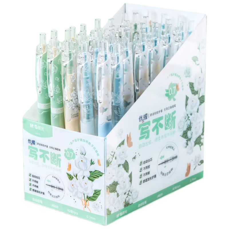 M&G Gardenia Blossom 0.5mm Mechanical Pencil Single Pack Random Color Student Exam Writing Drawing AMPJ4908A Essential Exam Tool