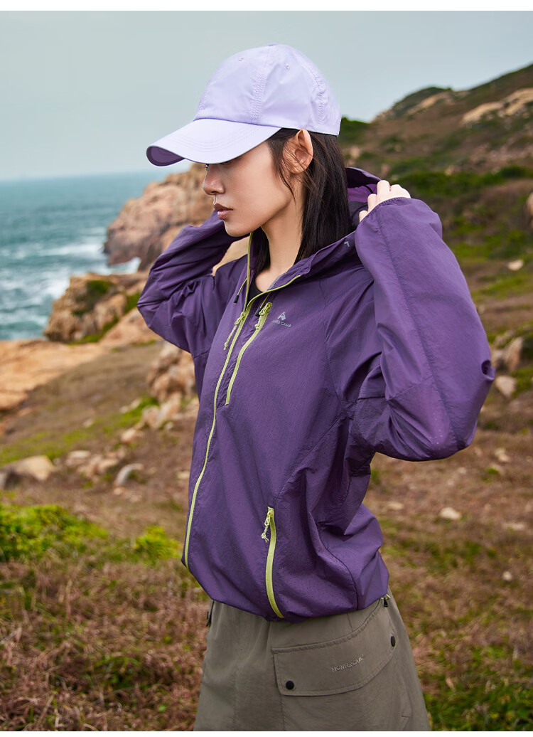 Pioneer Camp Ice Butterfly Outdoor Sun Protection Jacket for Men, Summer Lightweight Breathable UV Protection Fishing Sun Protection Clothing, Twilight Purple, XL 11