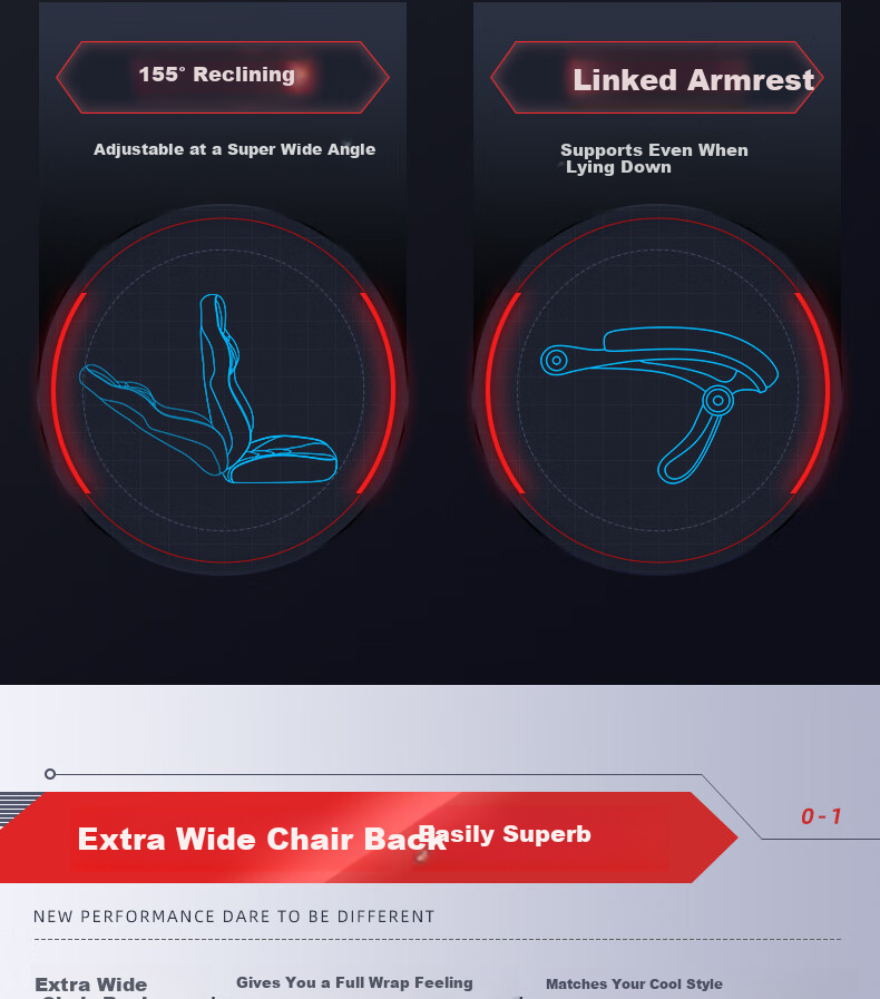 Starspace Gaming Chair, Computer Chair, Office Chair, Ergonomic Chair, Home Reclining Executive Chair, Model 92197H 11