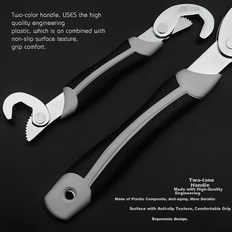 JERXUN Artisan Multi-Use Self-Tightening Adjustable Wrench Multi-Functional Household Quick-Open Set Pipe Pliers Adjustable Wrench 7