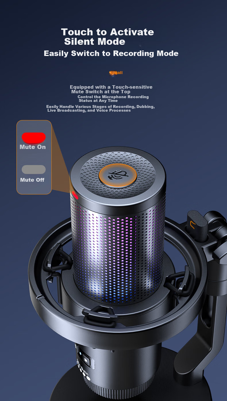 COMICA Enjoying Listening UniPro (D) Professional Studio-Grade Wireless RGB Colorful Desktop Heart-Shaped Condenser Microphone with Desktop Stand, White 6
