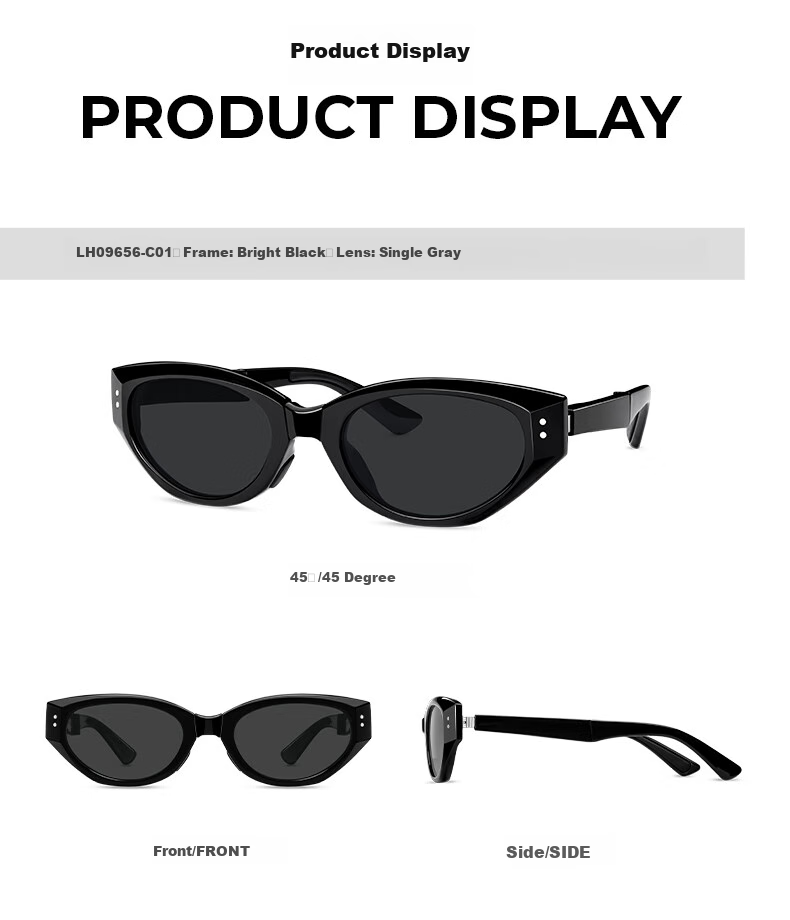 LOHO Foldable Cat Eye Sunglasses for Women, 2026 New Narrow Frame GM Polarized Sunglasses for Men, UV Protection LH09656 13