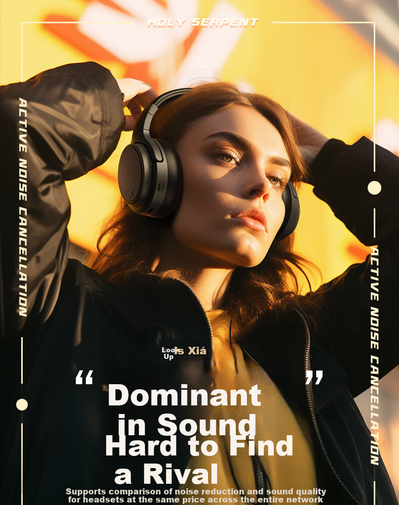 Holy Serpent Gazer [2026 New Model | Hybrid Active Noise Cancellation] Bluetooth Headphones, Over-Ear Wireless Gaming Headset with Sound Isolation, Compatible with Apple, Huawei, Xiaomi Computers And PC 1