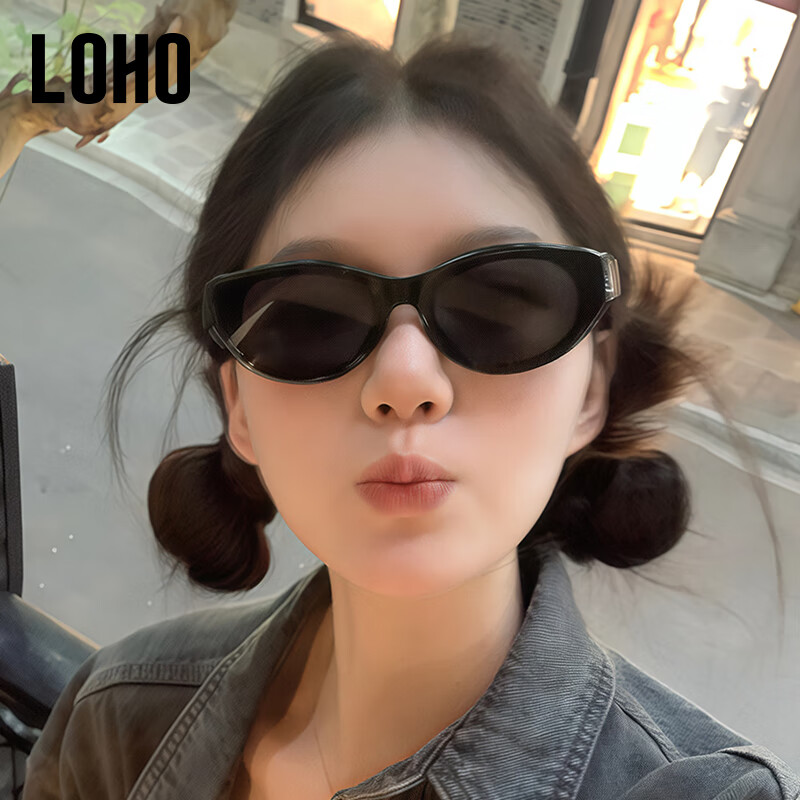 LOHO Cat Eye Sunglasses for Women, Square Face Sunglasses, Travel Photography, High-End Look, Driving-Specific UV Protectio