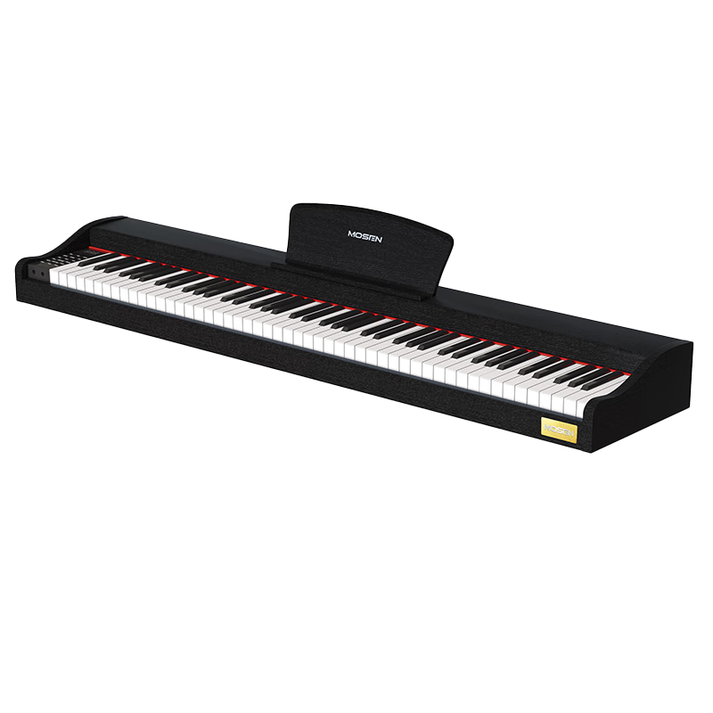 MOSEN MS-100S Digital Piano, Youth Series, 88 Weighted Keys, Electronic Digital Piano, Elegant Black