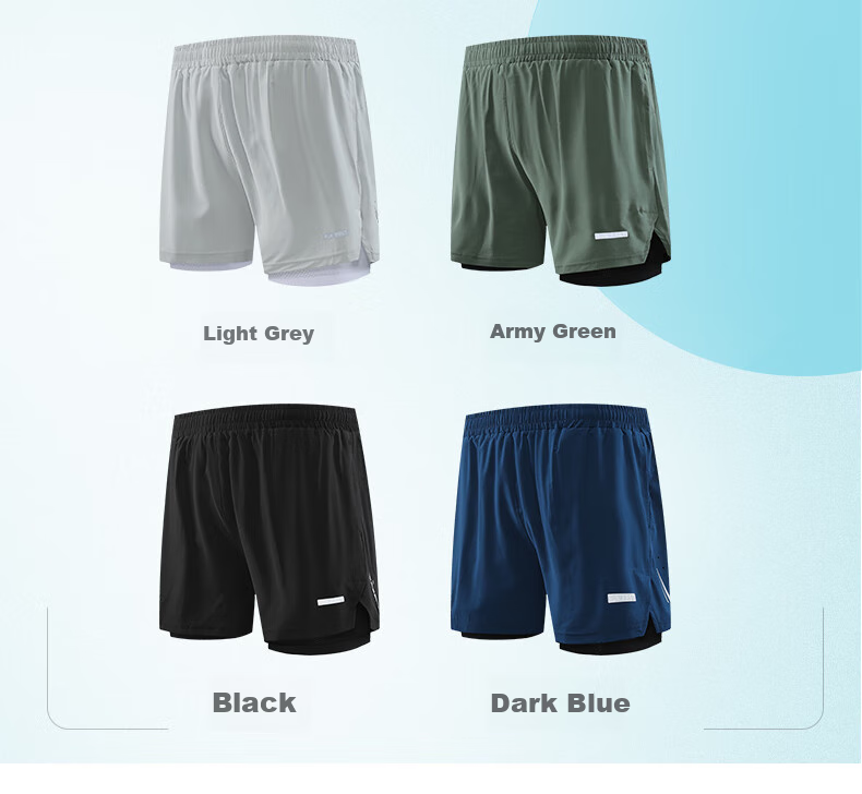 BURUITE Running Sports Set for Men, Ice Silk Vest T-Shirt, Quick-Dry Clothing, Loose-Fitting Marathon Track And Field Training Fitness Wear Shorts 7