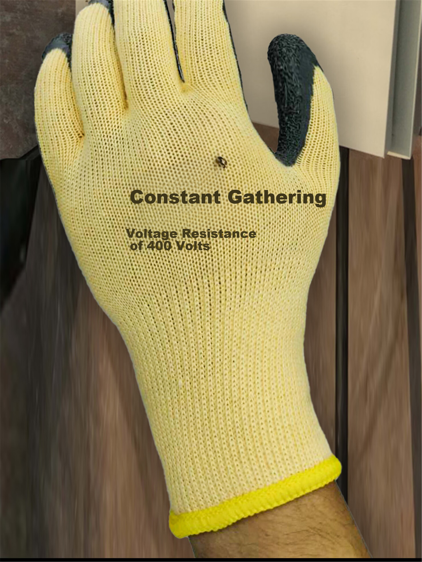 Hengju Insulation Gloves, 400V Electrical Work Gloves, Low-Voltage Anti-Electric Shock Specialized, Electric Shock-Resistant, Wear-Resistant, Non-Slip Coated Gloves 17