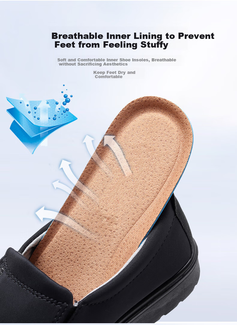 Ankang Old Beijing Cloth Shoes for Men, Breathable Waterproof Dad Shoes, Soft-Soled AK33623 for Middle-Aged And Elderly, Coffee Color, Size 47 8