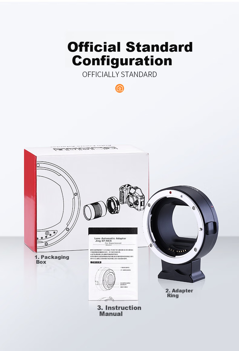 JIAHUACAI Camera Adapter Ring EF-EOSR, Compatible with Canon R52/C R100 R7 R50 R10 R8 R6II RP, Yongnuo Xiaotanfu EF/EF-S Lens to RF Mirrorless Camera Adapter 9