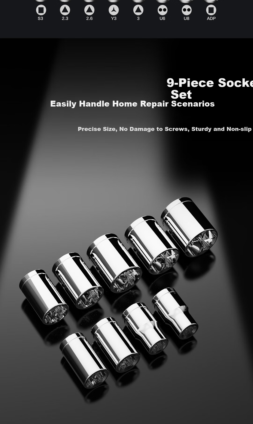 Deli Cycling Toolbox Ratchet Wrench Auto Repair Socket Set Precision Maintenance Bicycle Disassembly 52-Piece Screwdriver Set 11