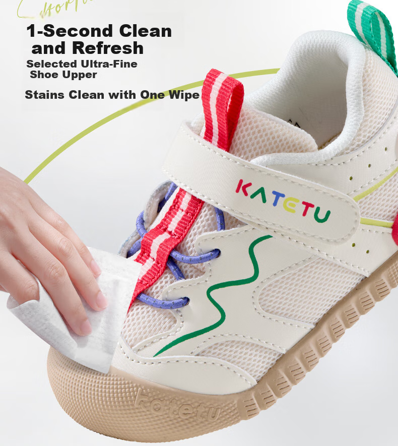 Katetu Baby Walking Shoes Spring Style Mesh Small K Shield Functional Shoes, Non-Slip Breathable Infant Kindergarten Indoor Shoes X5AE007 6