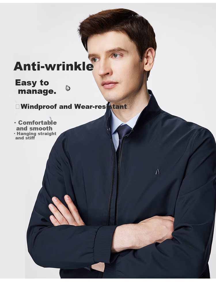 FIRS [Harington Stand-Up Collar] Jacket Men's Coat Business Casual Commute Triple-Protection Tech Menswear Outerwear 5