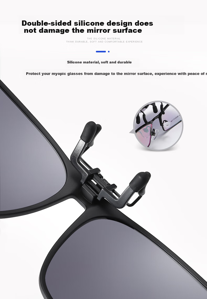 GOGOSOON Myopia Glasses And Sunglasses Clip-On, Ultra-Light Invisible Clip-On Polarized Glasses for Men And Women, Specially Designed for Driving, Men's GM Sunglasses 14