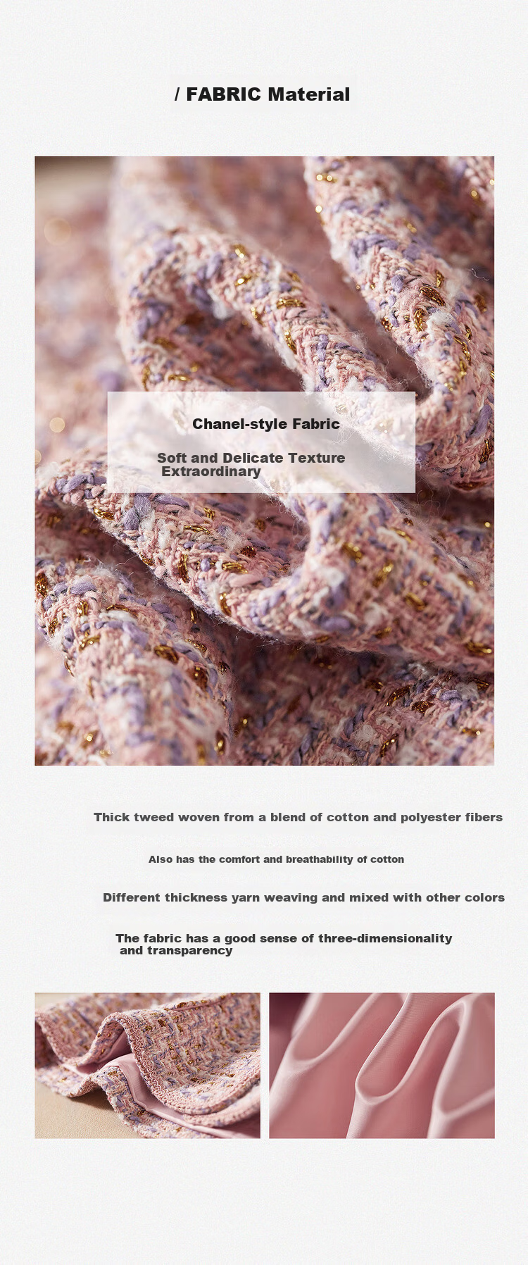 Sentubila Luxury Elegant Little Chanel Style Short Jacket for Women Spring Autumn High-end Youthful Pink Quilted L 7