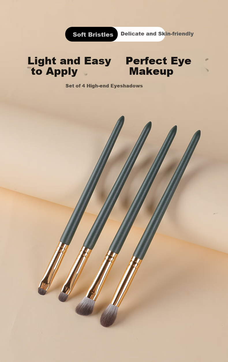 Dongyiyanxuan New Year Gift Eye Makeup Brush Set (4-Piece), Eyeshadow Brush, Blush Brush, Lip Brush, Holiday Gift for Girlfriend 1