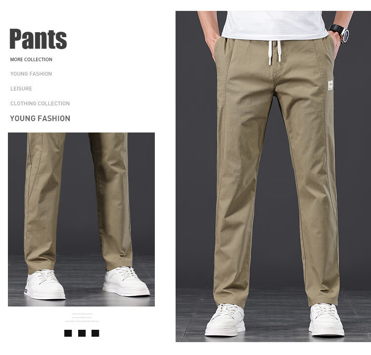 JEEP Comfortable And Simple Casual Pants for Men, 2026 Summer Fashion Versatile Straight-Leg Trousers, Commuter Long Pants for Me 3
