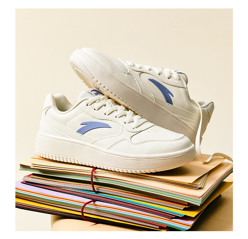 Anta Light Step V2 Women's Sneakers Summer Breathable Casual Couple Simple White Shoes Soft Sole Comfortable Thick Sole Height Increasing Shoes 16