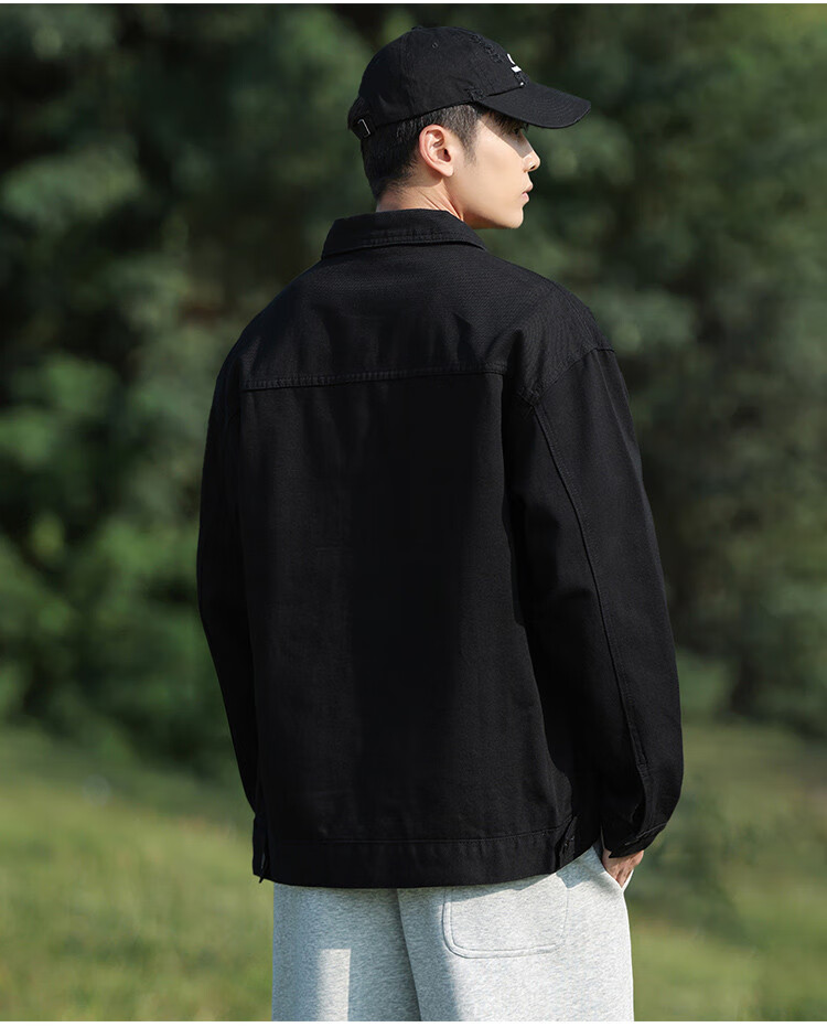 Zengzhi Japanese-Style Simple Denim Jacket for Men, Spring And Autumn 2026, Loose-Fitting Versatile Casual Lapel Men's Jacket for Teenagers 12