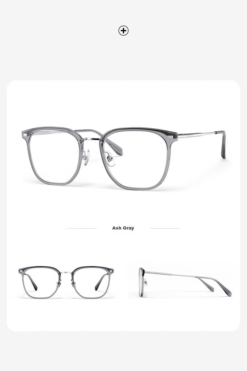 PARZIN Anti-Blue Light Radiation Glasses Frame, Fan Chengcheng Style Unisex Plain Glasses, Blue Light Blocking Protective Eyewear Gift 15838 8