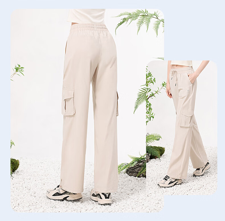 CAMEL Ice Cooling Sun Protection Workwear Women's Casual Outdoor Sports Long Pants Y25BAVLZ006 Hibiscus Pink XL 14