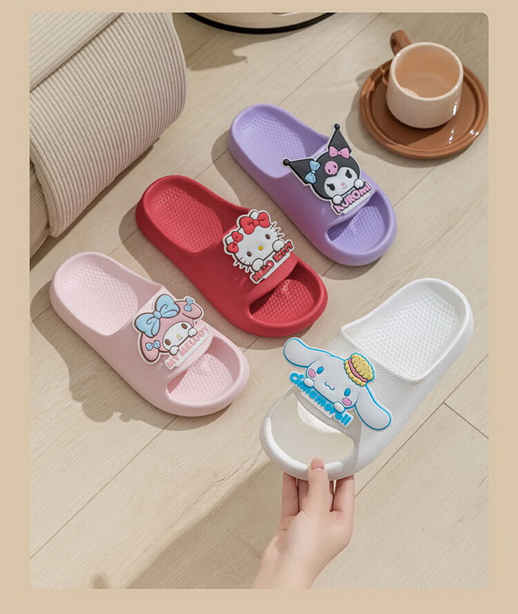 Hello Kitty Children's Summer Indoor Non-Slip Girls' Slippers Parent-Child Style 252639FH Size 38 9