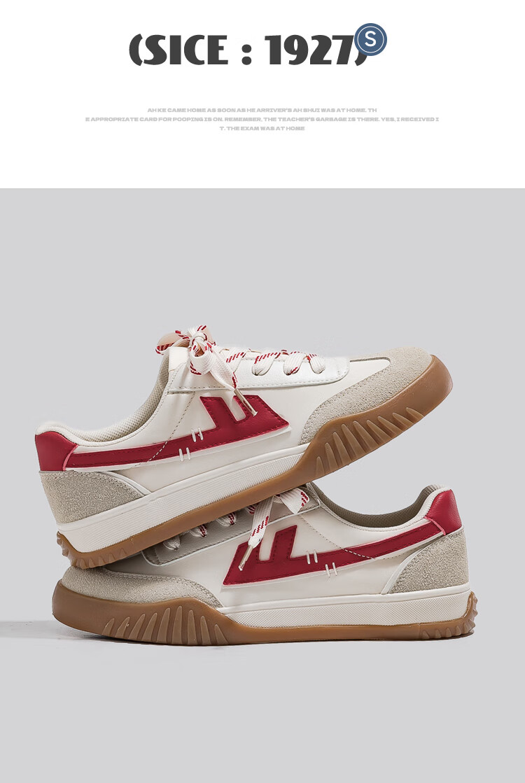 Warrior Official Women's Sneakers New Classic Versatile Shoes Women Light Gray Red Size 37 14
