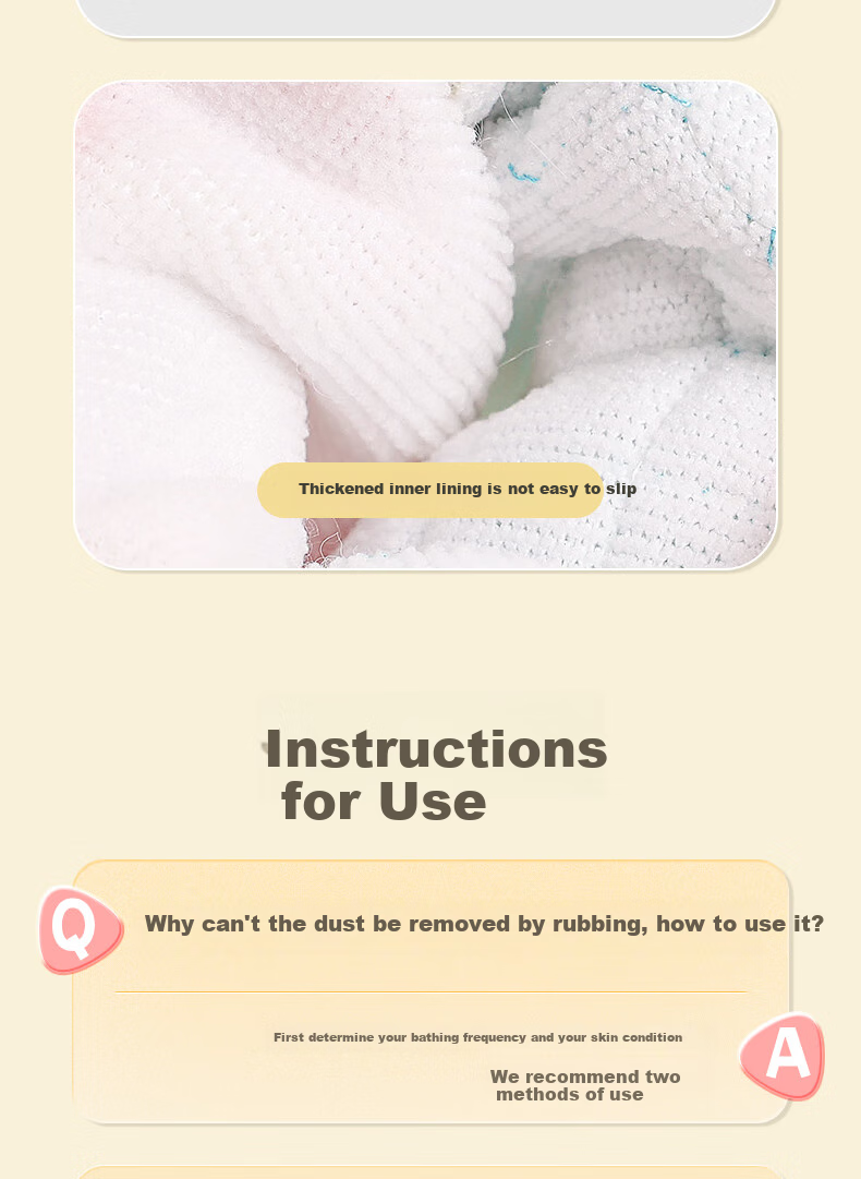 MINISO Exfoliating Bath Towel for Women Powerful Scrubbing Bath Cloth Kids Bath Towel Household Back Scrubber 13