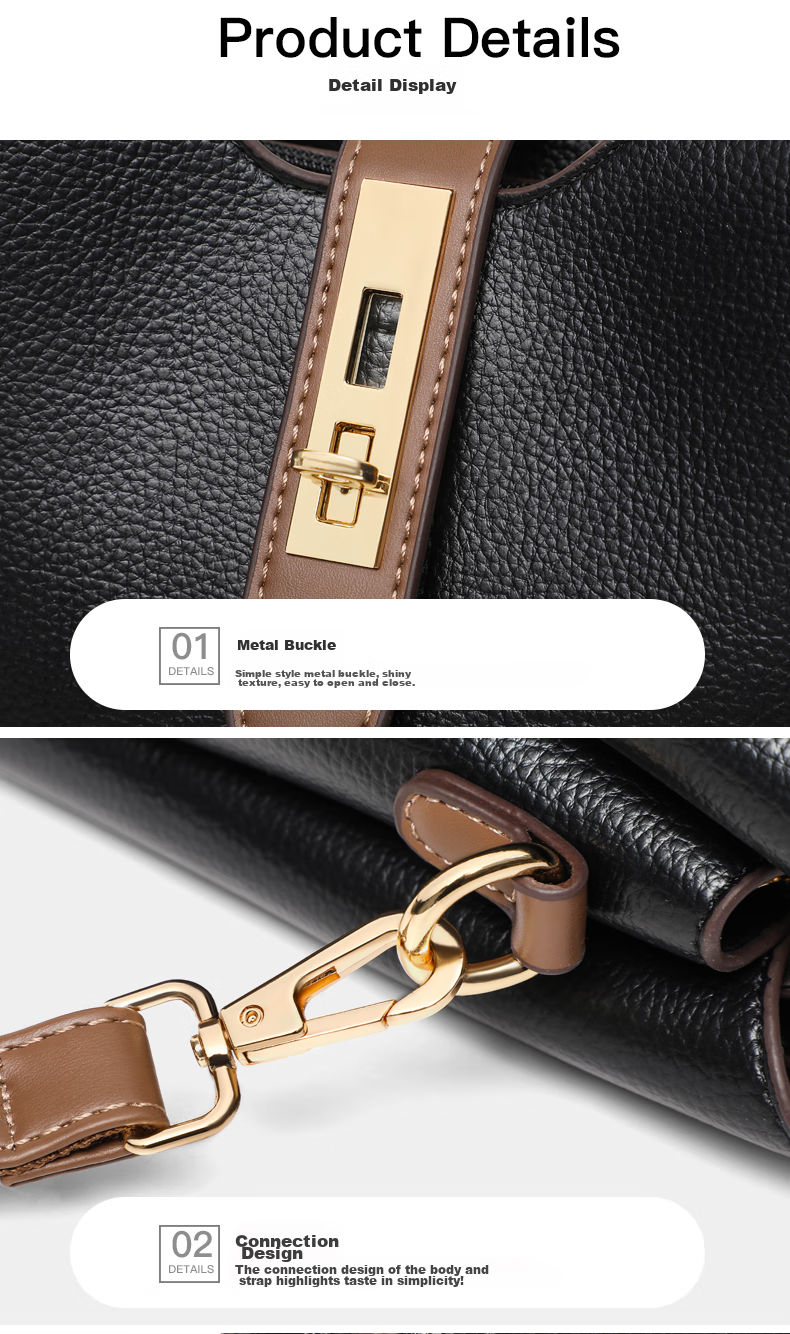 Viney Women's Handbag, Cowhide Crossbody Bucket Bag, Luxury Brand Shoulder Bag, Practical Birthday And Mother's Day Gift for Mom 22